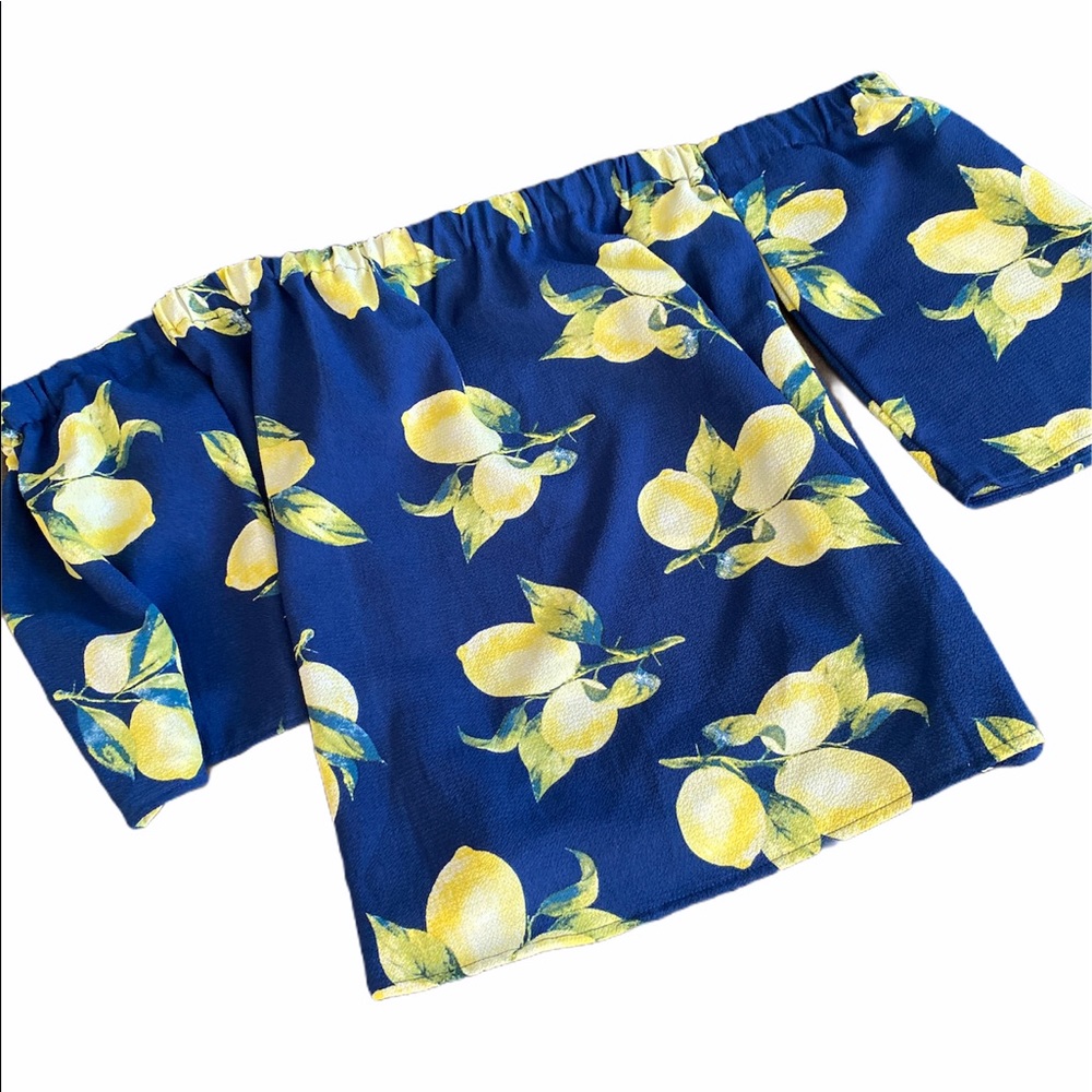 Lemon Off the Shoulder Top